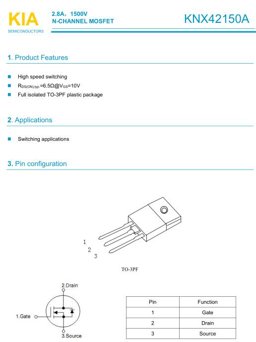 KNX42150A 2.8A 1500V